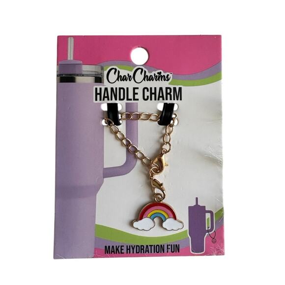 NEW CharCharms 40 oz. Colorful Tumbler Straws & Rainbow Charm Accessory Bundle - Picture 5 of 7